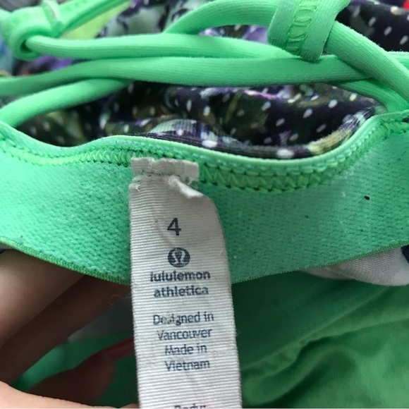 Lululemon Dancing Warrior Tank Floral Sport White Multi Pistachio 4 Dots - Picture 7 of 8